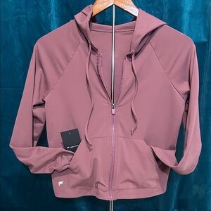 Fabletics Dusty Rose Zip-Up Hoodie